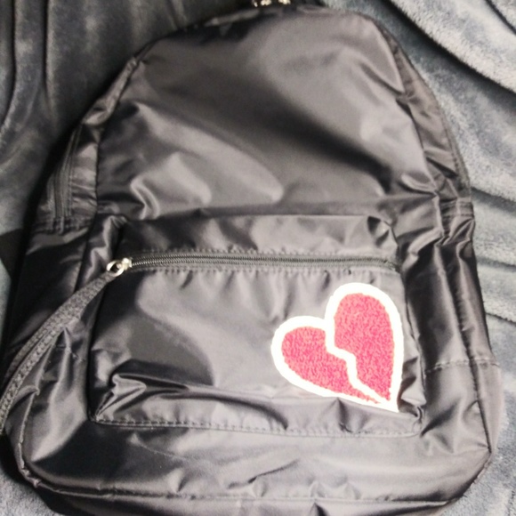 black satin backpack